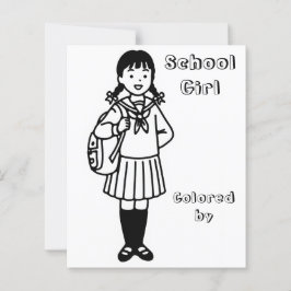 Página Color Me para los niños | Chica de Anime Sc