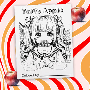 Página Color Me para los niños Taffy Apple Anime