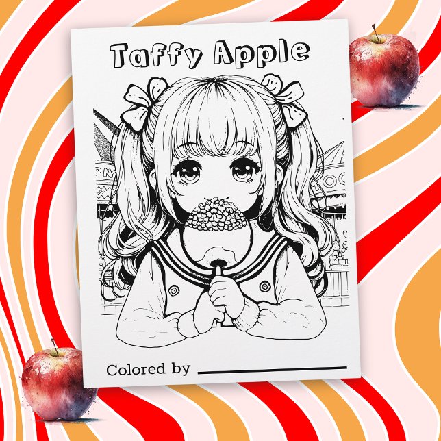 Página Color Me para los niños | Taffy Apple Anime (Subido por el creador)