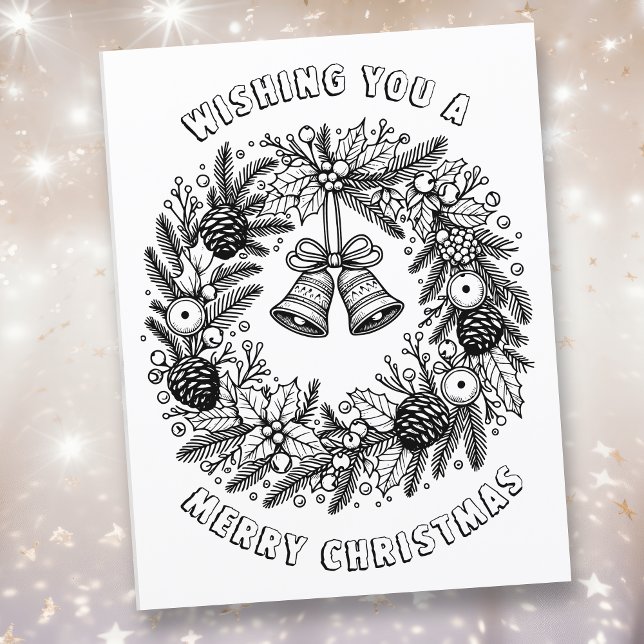 Página Color Me | Wreath navidades (Subido por el creador)