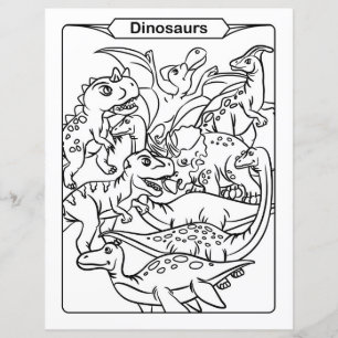 Página Coloración de Dinosaurios