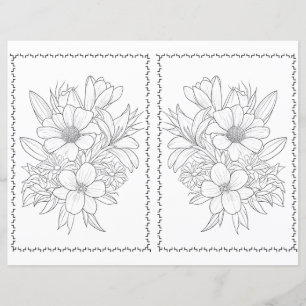 Página Cute Elegent Floral Easy Colour