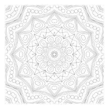 Página de arte para colorear simetría de mandala d