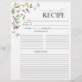 Página de Binder de la Receta de Ducha Bridal de F