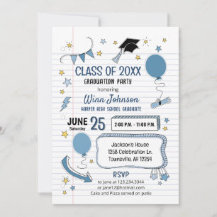 Página de bloc de notas de invitación a fiesta de 