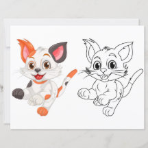 Página de color de gatitos curados