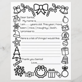 Página de color de la letra Santa