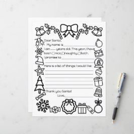 Página de color de la letra Santa
