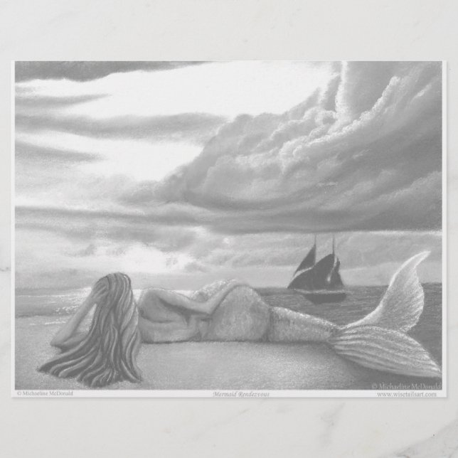 Página de color de la Sirena (Anverso)