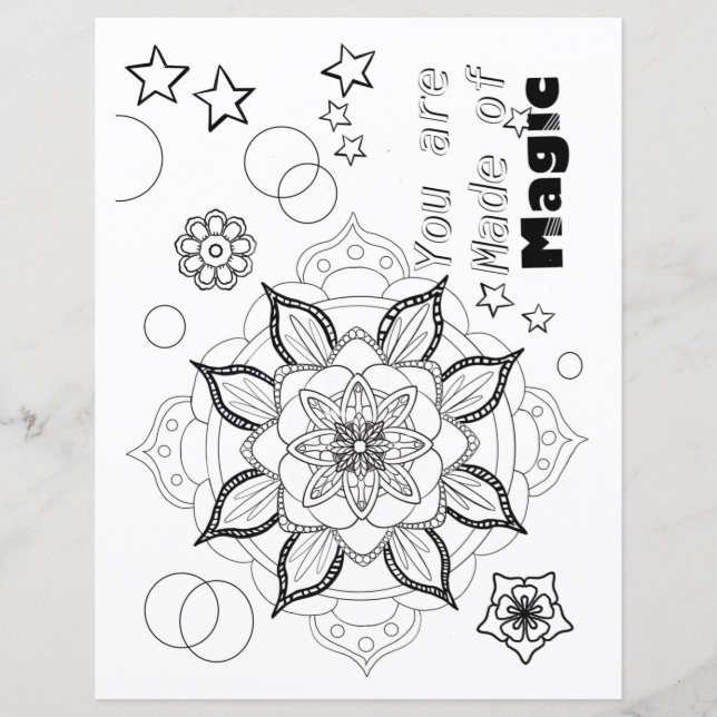 Página de color para adultos mágicos (Anverso)