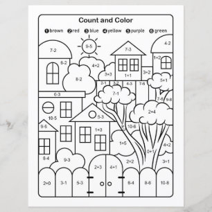 Página de coloración de planos de líneas de casas 