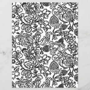 Página de Coloración para Adultos - Damasco Floral