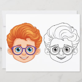 Página de colorear cabeza de niños