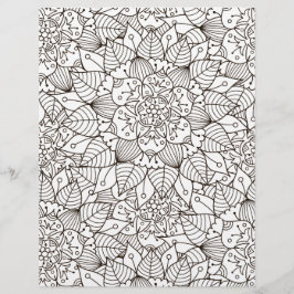 Página de Colores Bonito Papel de cuaderno de flor