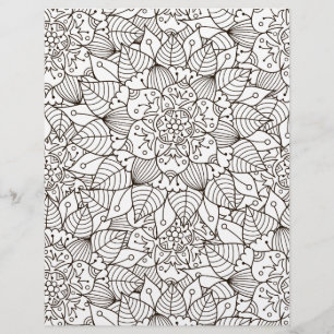 Página de Colores Bonito Papel de cuaderno de flor