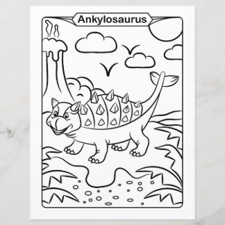 Página de Colores de Dinosaurios - Ankylosauro