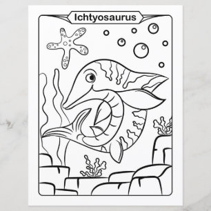 Página de Colores de Dinosaurios - Ichtyosaurus