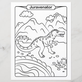 Página de Colores de Dinosaurios - Juravenator