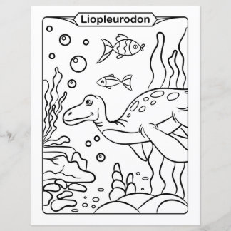 Página de Colores de Dinosaurios - Liopleurodon