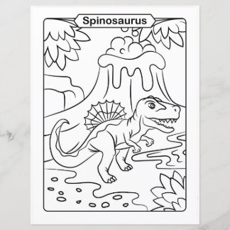 Página de Colores de Dinosaurios - Spinosaurus