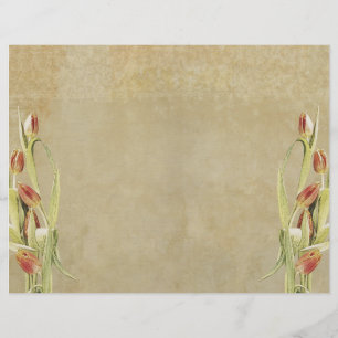 Página de cuaderno de notas de tulipanes