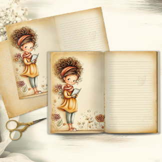 Página de diario basura de niña tímida caprichosa