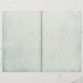 Página de Diario con Patronato de Floral Azul Vint