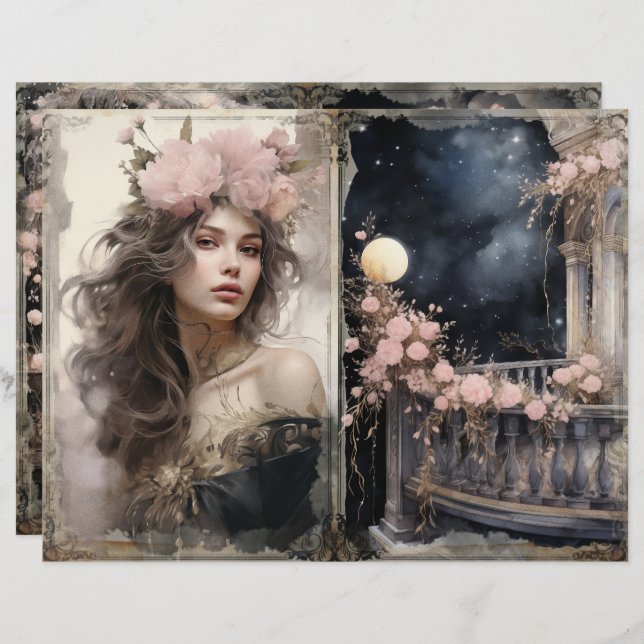 Página de Journal de Lady Pink Black Junk (Anverso / Reverso)