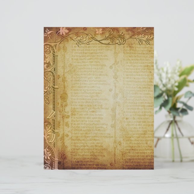 Página de la Biblia de Vintage (Anverso de pie)