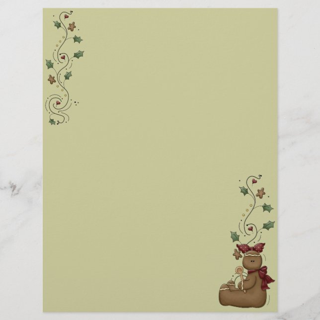 Página de la Receta Cute Gingerbread (Anverso)