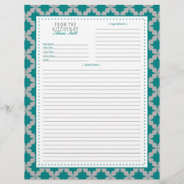 Página de la Receta de Estrella Retro verde azulad