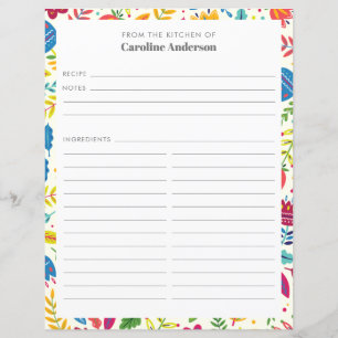 Página de la receta personalizada de floral barata