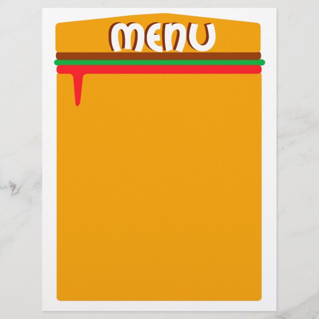 página de menú hamburguesa (Anverso)