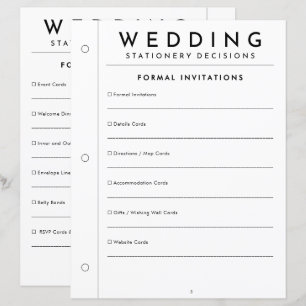 Página de Papelería de Boda de Invitación Formal M