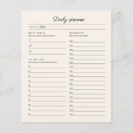 Página de planificación diaria