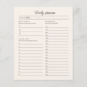 Página de planificación diaria