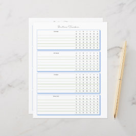 Página de planificación semanal de Routine Tracker