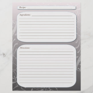 Página de recetas de swift con clase y gris