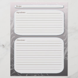 Página de recetas de swift con clase y gris