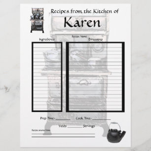 página de recetas personalizadas