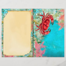 Página de Revista del Cangrejo del Océano Vintage