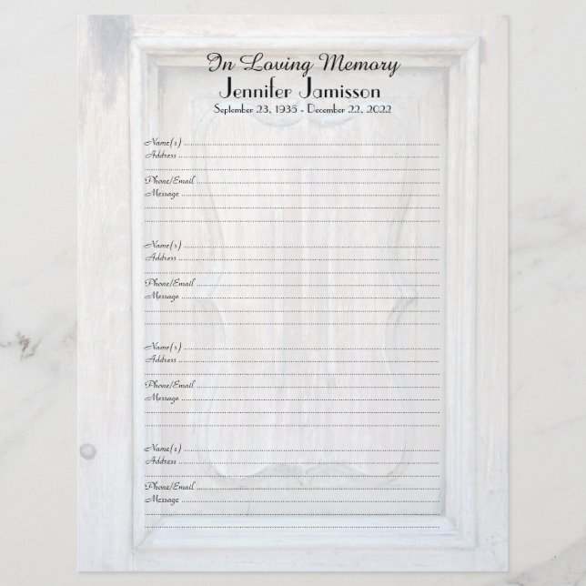 Página de Rótulo de relleno del libro conmemorativ (Anverso)