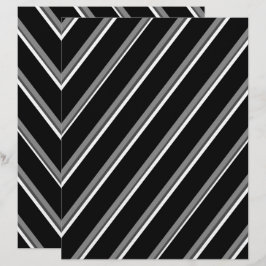 Página de Scrapbook con Franjas Diagonales en B&N 
