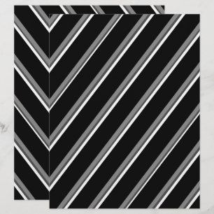 Página de Scrapbook con Franjas Diagonales en B&N