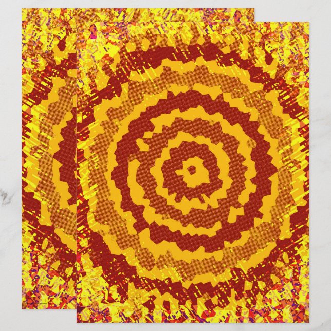 Página de Scrapbook de Flor Abstracta de ET Página (Anverso / Reverso)