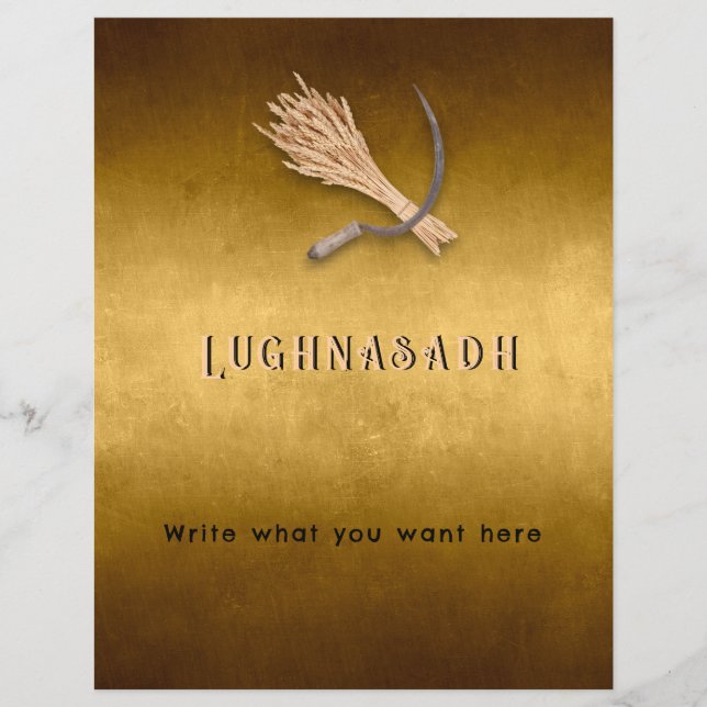 Página del Libro de las sombras de Lughnasadh (Anverso)