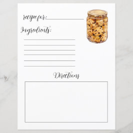 Página del libro de recetas para cookies de chocol