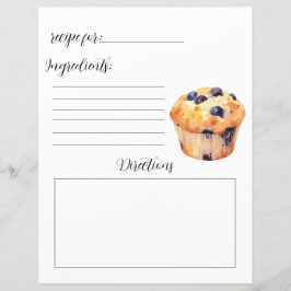 Página del libro de recetas para los Muffins de ar