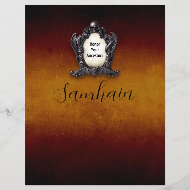 Página del libro de sombras de Samhain con corresp (Anverso)