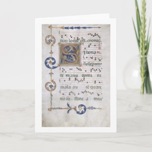 Página del ms 564 f.13v con "S inicial